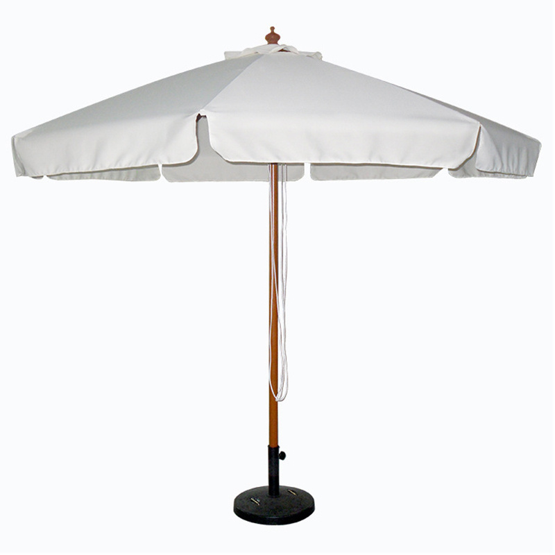 Juecheng wholesale luxury parasol umbrellas outdoor fringe beach umbrella with sand anchor