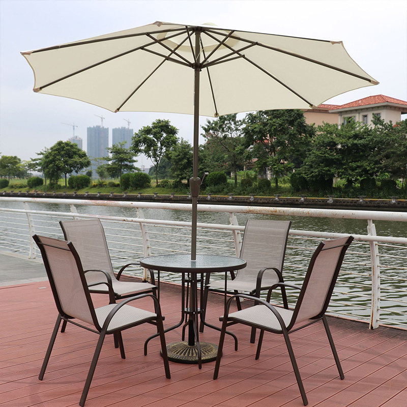 Juecheng balinese garden umbrella outdoor green outdoor aluminum patio umbrella with table