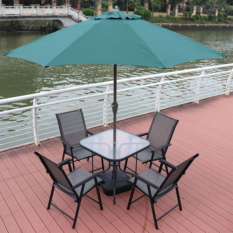 Juecheng balinese garden umbrella outdoor green outdoor aluminum patio umbrella with table