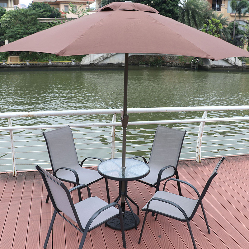 Juecheng balinese garden umbrella outdoor green outdoor aluminum patio umbrella with table