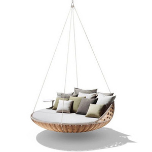 Juecheng hammock hanging patio swings chair rattan day bed outdoor hanging beds for adults