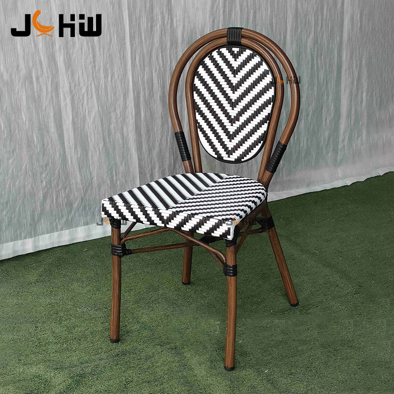 Customizable coffee restaurant garden bistro rattan dining chair wicker garden patio furniture set