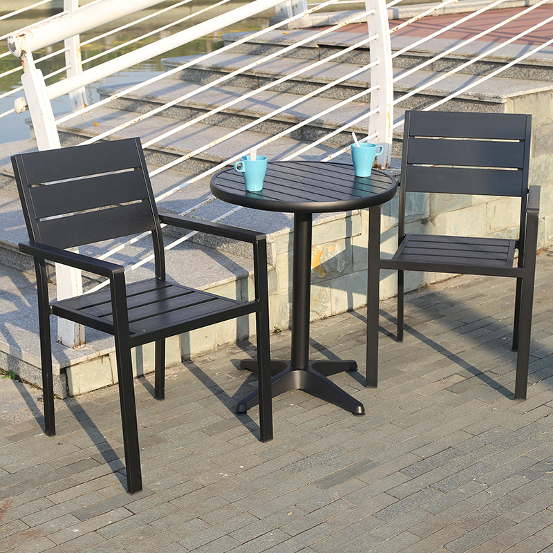 Juecheng Modern Wholesale Aluminum Alloy Table Chair Wood Plastic Outdoor Garden Suit Leisure Outdoor Furniture