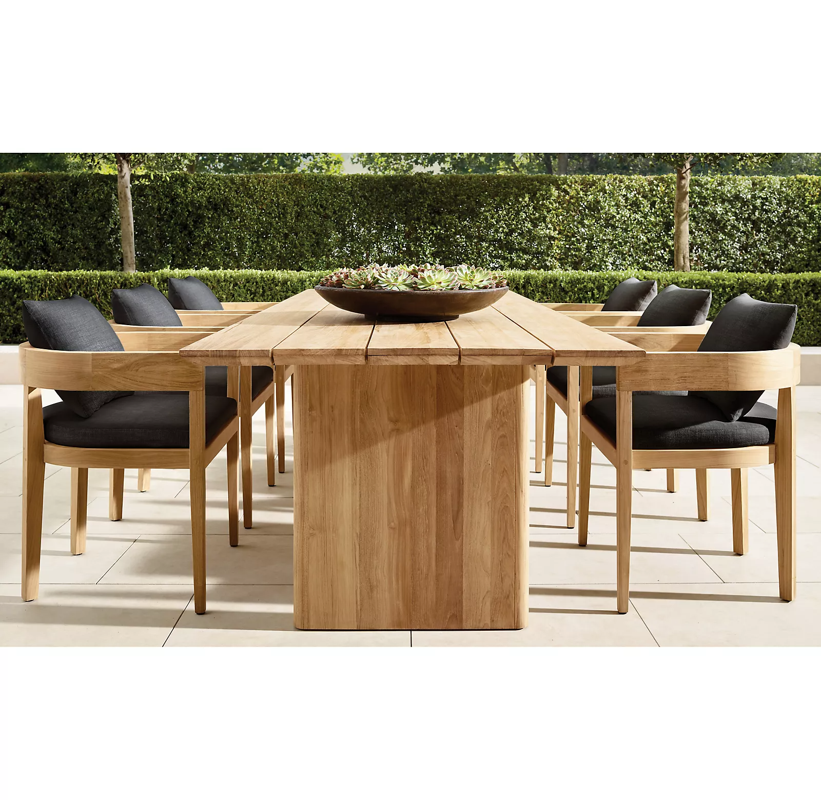 Modern Design Patio Solid Teak Wood Outdoor Dinning Table And Chair Set