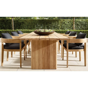 Modern Design Patio Solid Teak Wood Outdoor Dinning Table And Chair Set