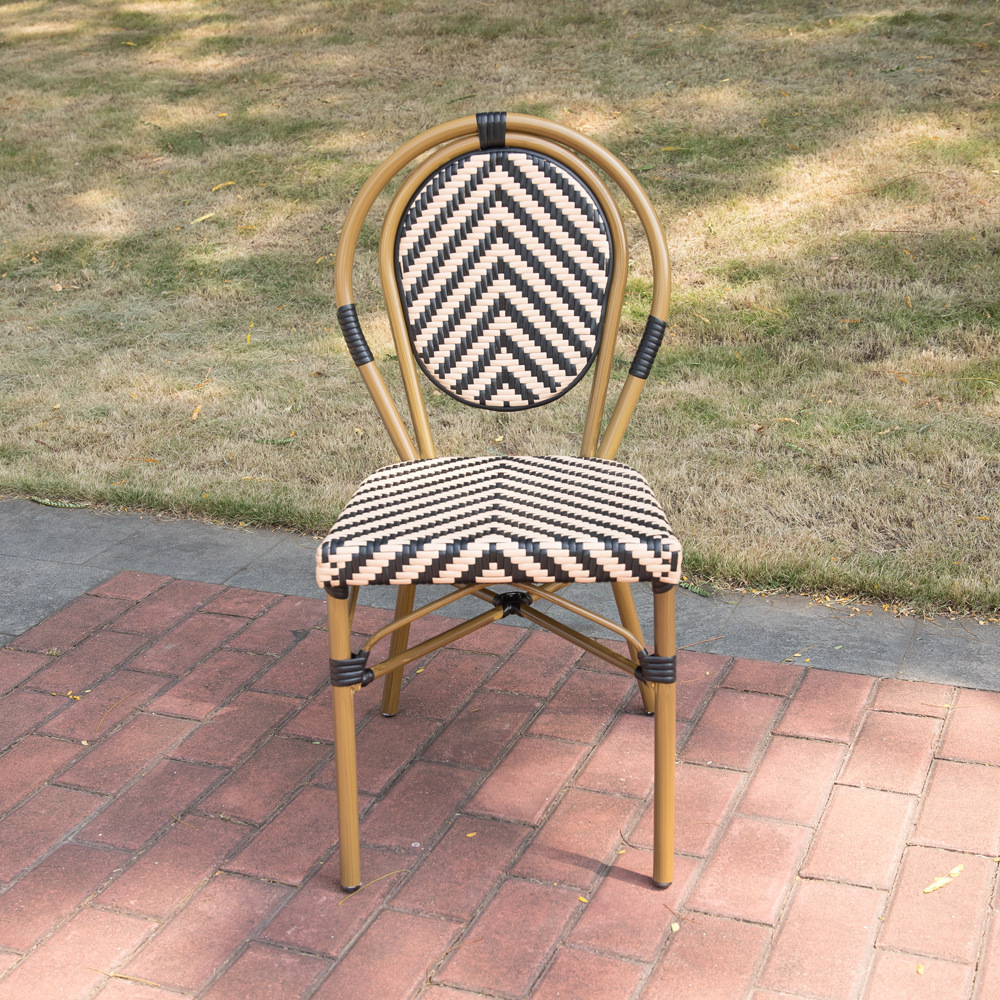 Juecheng french style pe rattan plastic chairs outdoor chairs rattan bamboo chairs for sale