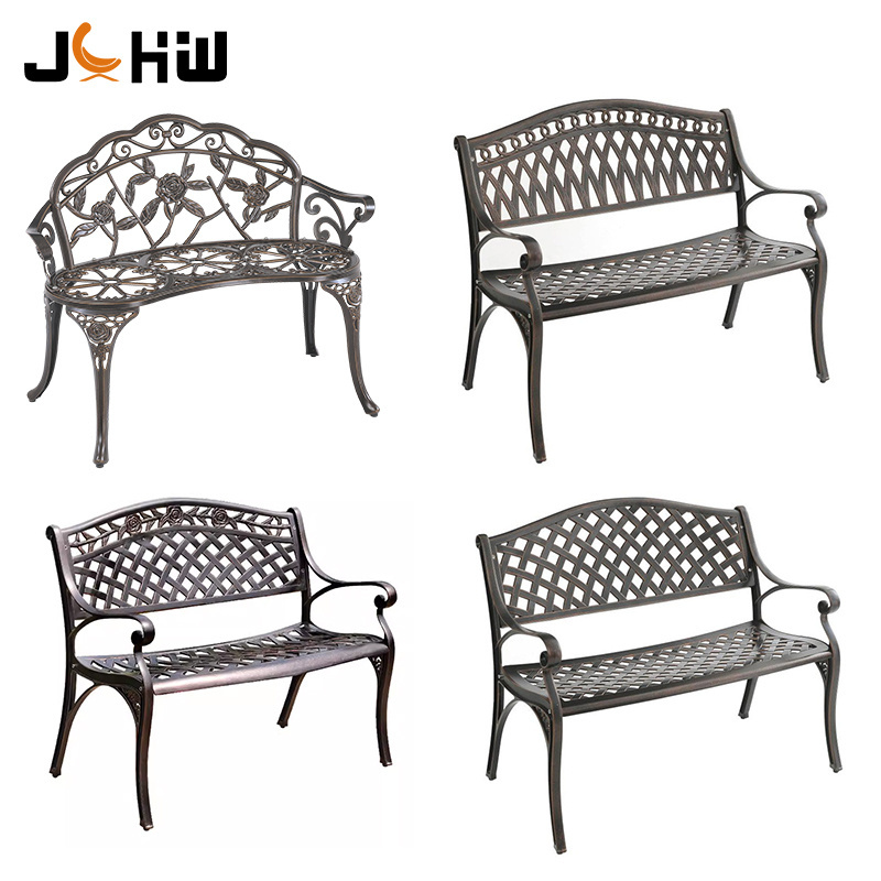 Wholesale design garden furniture outdoor metal garden bench patio lounge chair aluminum park bench