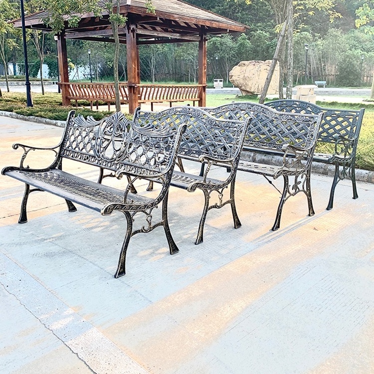 Hot sales cast iron outdoor park street bench seat durable metal garden bench