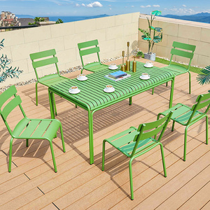 Juecheng commercial chair table set outdoor restaurant outdoor aluminium table and chair set