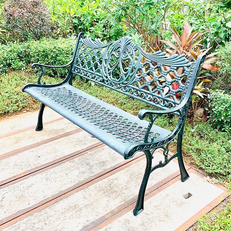 Hot sales cast iron outdoor park street bench seat durable metal garden bench