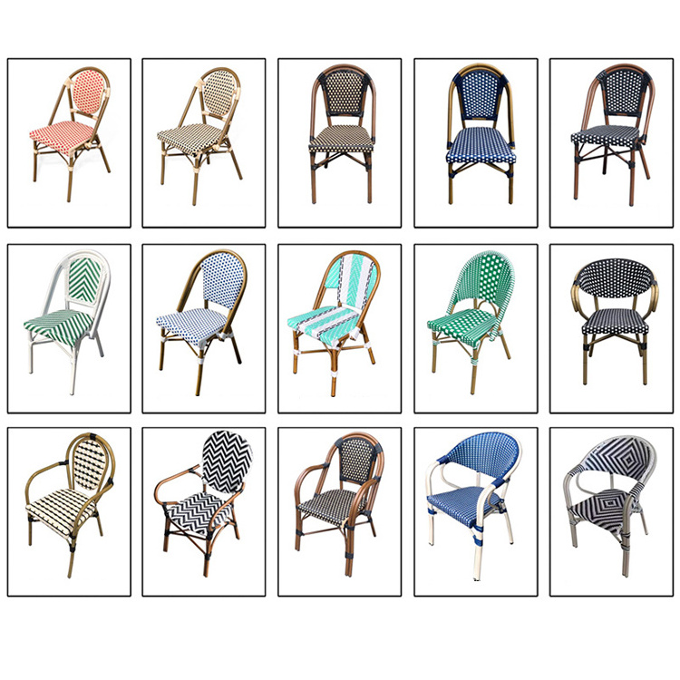 Juecheng colorful patio pe rattan chair outdoor garden wicker furniture bamboo rattan chair