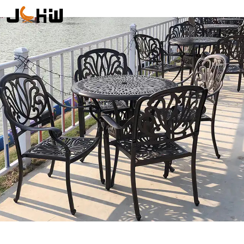 High Quality Outdoor Patio Cast Iron Garden Furniture Table And Chairs Sets Cast Aluminum Garden Furniture