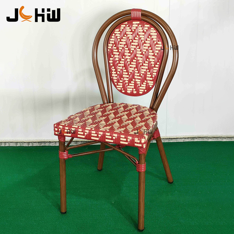 Customizable coffee restaurant garden bistro rattan dining chair wicker garden patio furniture set