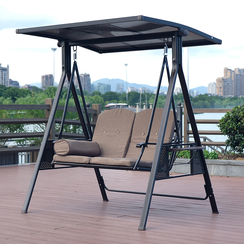 Best Selling Outdoor furniture wholesale Garden Leisure Balcony aluminum swing metal Swing for 2 seats patio swing for sale