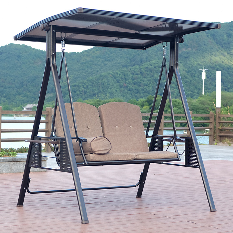 Best Selling Outdoor furniture wholesale Garden Leisure Balcony aluminum swing metal Swing for 2 seats patio swing for sale