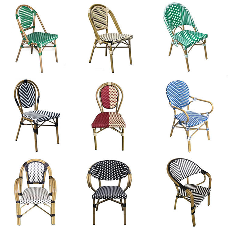 Juecheng colorful patio pe rattan chair outdoor garden wicker furniture bamboo rattan chair