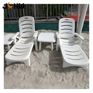 Hot sales outdoor furniture folding plastic swimming pool sun lounger portable beach chair