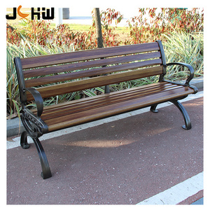 Metal wooden benches seating outdoor garden furniture aluminum park patio bench