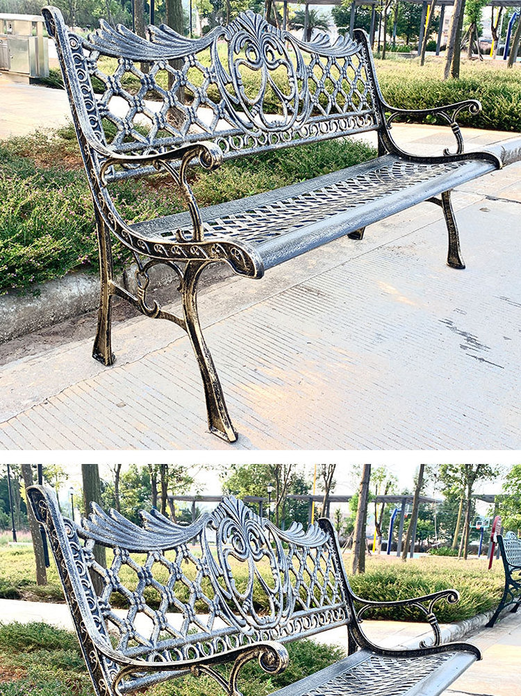 Hot sales cast iron outdoor park street bench seat durable metal garden bench