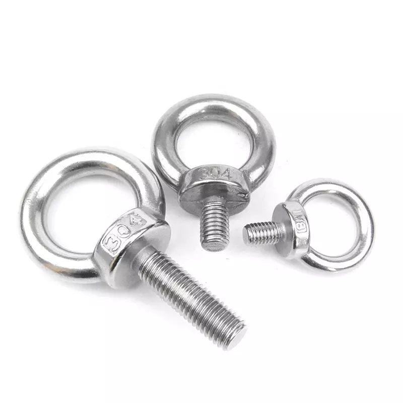 Tools & Hardware Plain Finish Fasteners Stainless Steel Brass 304/A2 Yellow Zinc Plated Top Quality Eye Bolts