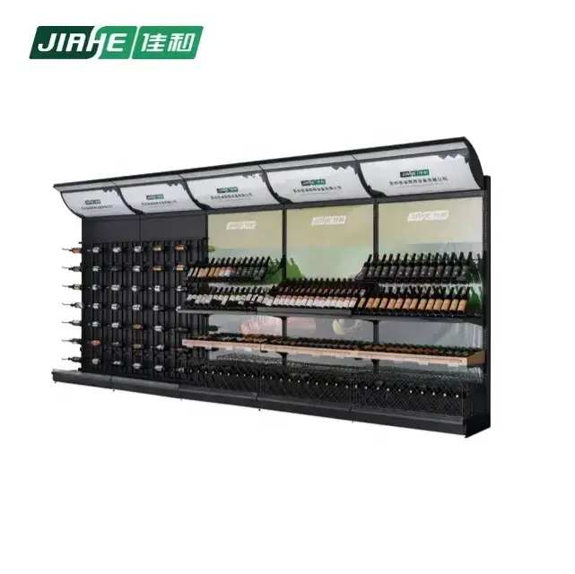 High Quality Wall Mounted Shelf Shop Fitting Wine Display Supermarket shelving