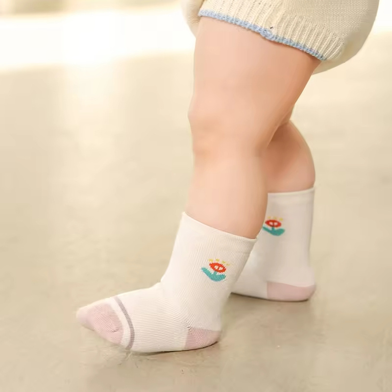 newborn baby kids soft cotton socks boys girls grip socks cute cartoon animal stripe dots fashion baby socks