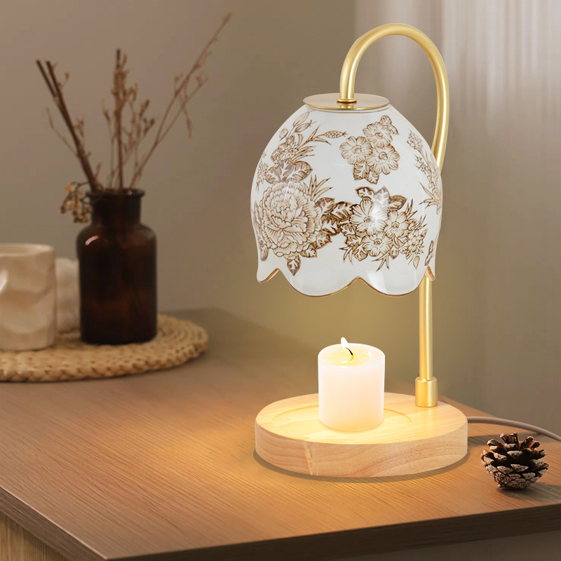 Electric oil Candle Heating Lamp Bedside Decor Candle Incense Burner for Home