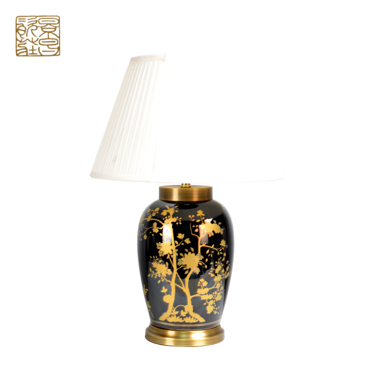 Professional manufacturer custom ceramic luxury desk lamp vintage antique led table lamp