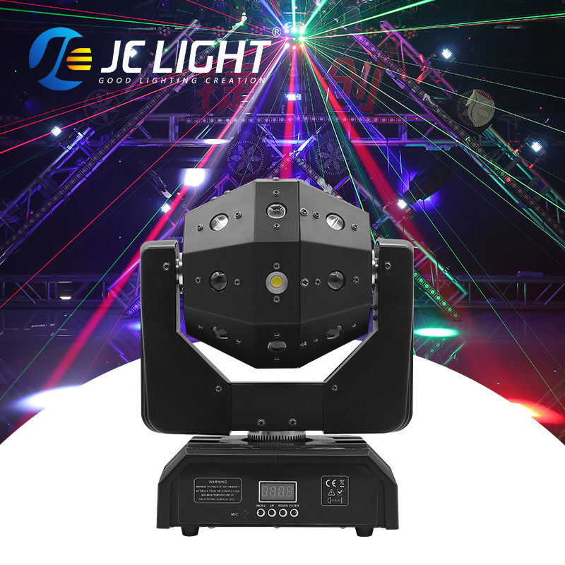 Led Rotating Magic Ball Led 16*3W 3In1 Beam Strobe Laser Led Moving Head Light Ktv Private Room Moving Head Disco Stage Light