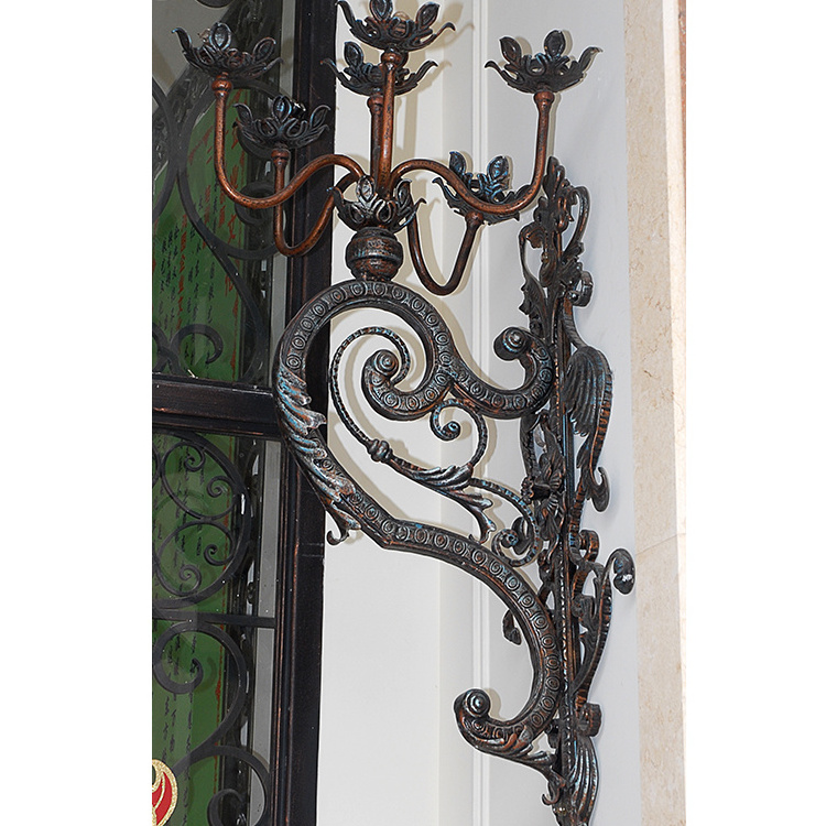 Factory Direct Custom Wall Decor Wrought Iron Gate Metal Ornaments For Fence Decoration