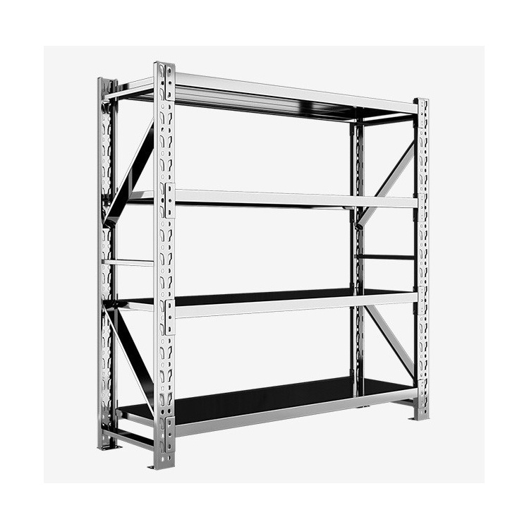 Factory Price Warehouse Stainless Steel Rack Light Shelf System 4 Tier Shelving