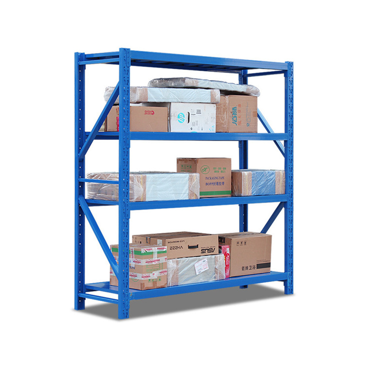 Customized Factory Storage Shelving Units Metal Adjustable Medium Duty Steel Warehouse Rack Stacking Racks & Shelves