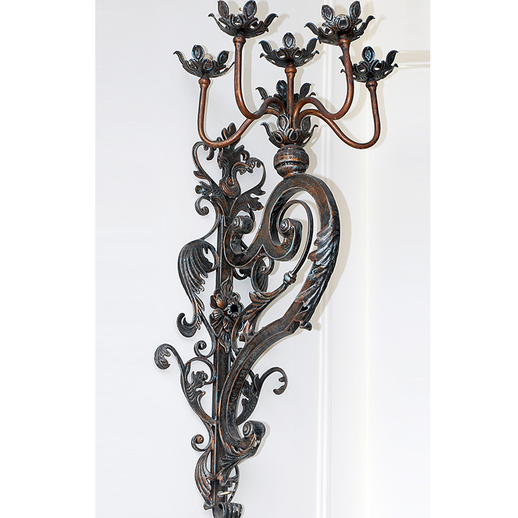 Factory Direct Custom Wall Decor Wrought Iron Gate Metal Ornaments For Fence Decoration