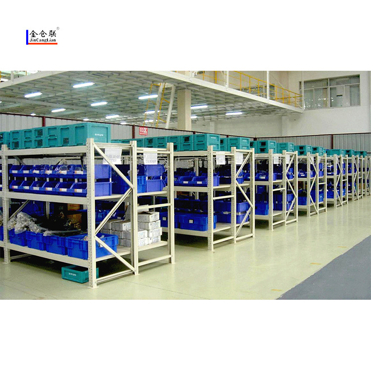 Hot Selling Easy Assembly Medium Duty Storage Steel Display Shelves For Warehouse