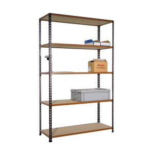 Rivet Shelving Type Durable Light Duty 5 Tiers Metal Storage Shelf Office Rack