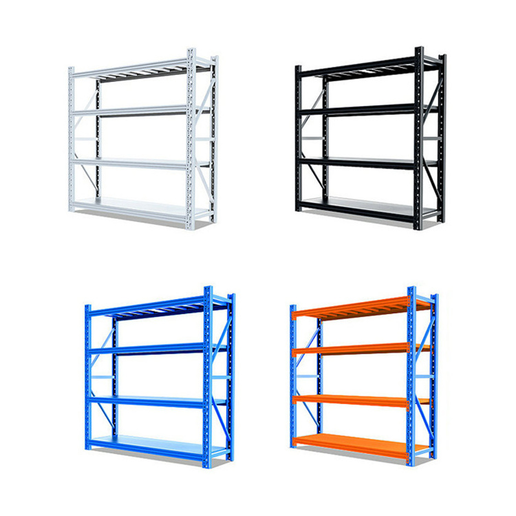 Customized Factory Storage Shelving Units Metal Adjustable Medium Duty Steel Warehouse Rack Stacking Racks & Shelves