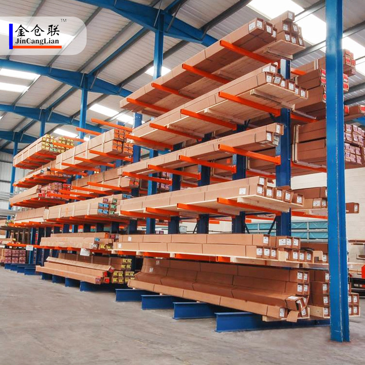 Industrial Heavy Duty Racking System Place Aluminum Profiles And Wood Panels Cantilever Arm Rack