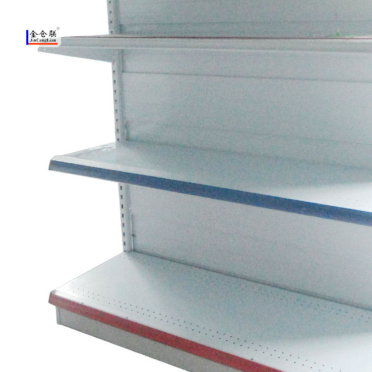 Supermarket Universal Single Double Sided Advertising Display Stand Rack Four- tier Metal Shelves