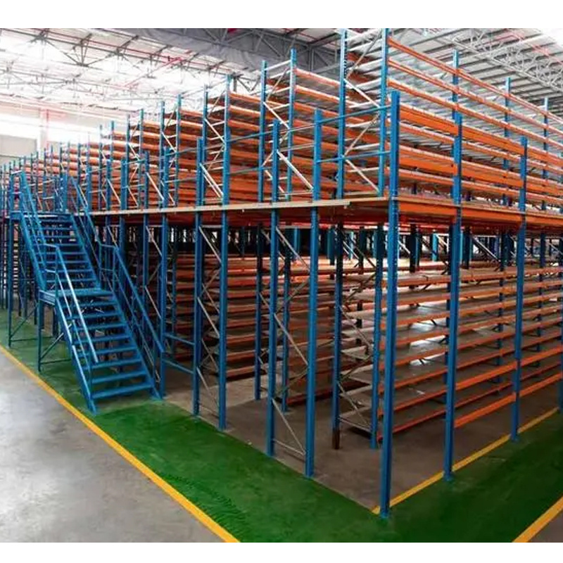 3 Floor Customizable Industrial Shelves Metal Attic Shelf Platform Steel Panel Mezzanine Racking For Warehouse Storage