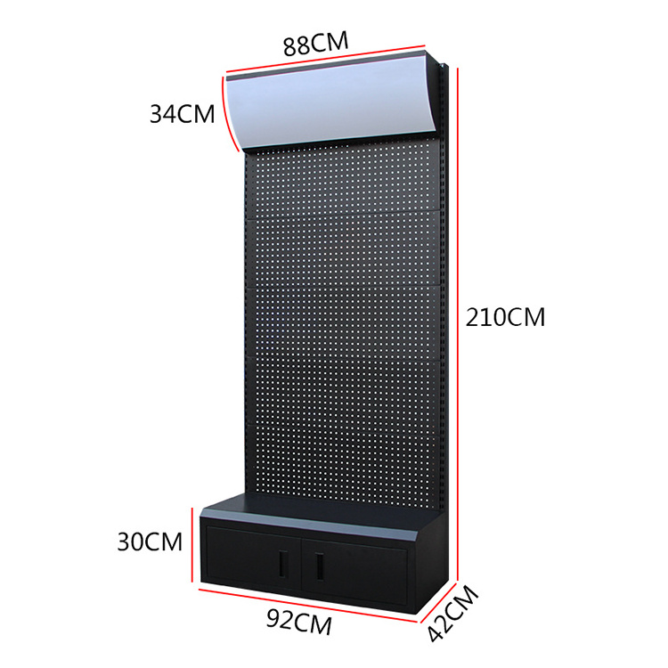 Retail Shelving Tool Accessories Shelf Display Rack With Doors For Tools