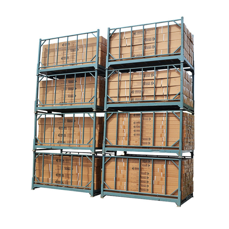 1000kgs Heavy Duty folding foldable rack Warehouse Stacking Storage Steel Stillage Cage  Wire Storage Cage Bins