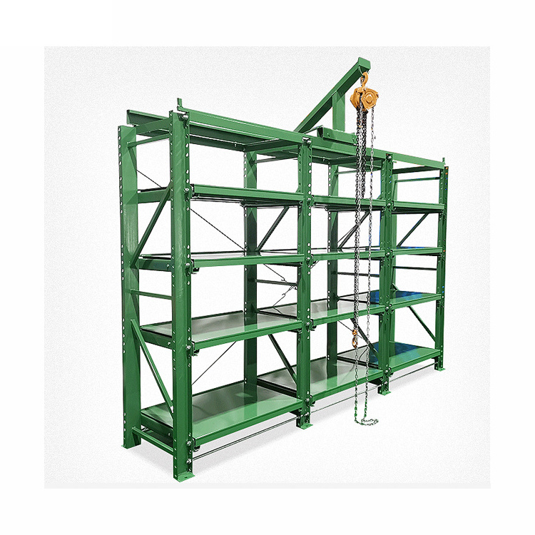 2-6 layers Industrial mold rack with hoist Customized tooling rack with drawers steel mold rack capacity 500-1000KG