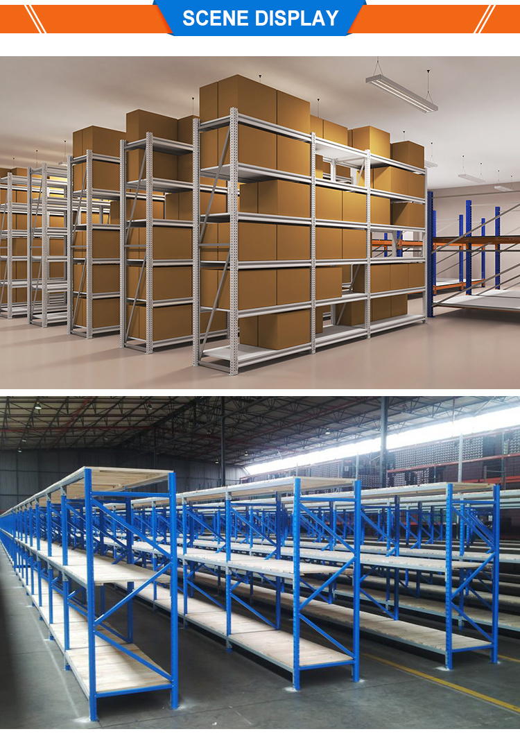 JCL heavy duty longspan rack shelving Steel Q235 capacity 100-200-300-500kg racks Multi-layer/tier/level industrial rack shelves