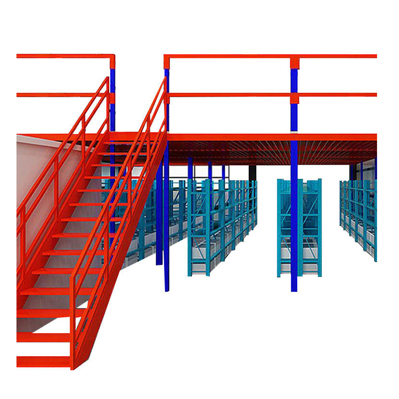 3 Floor Customizable Industrial Shelves Metal Attic Shelf Platform Steel Panel Mezzanine Racking For Warehouse Storage