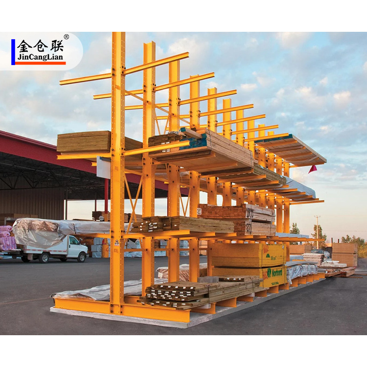 JCL heavy duty cantilever shelves single/double sided cantilever shelving Cantilever shelving for lumber/PVC/metal  pipes