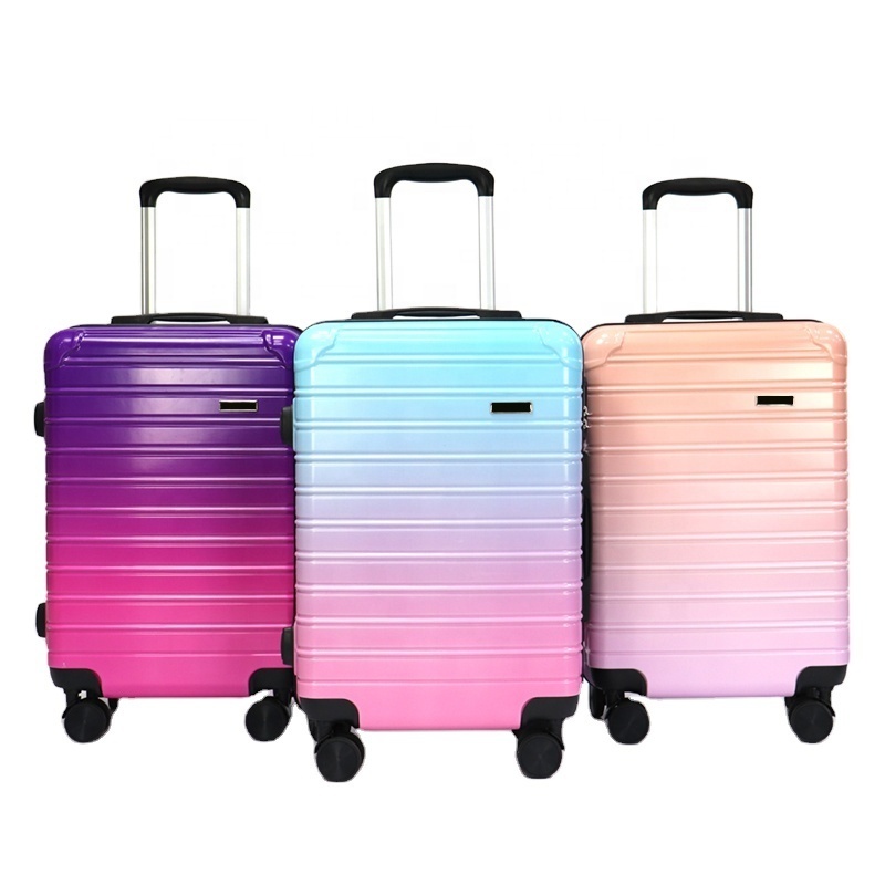 factory customized popular design new arrival ABS PC 20 24 28 inch travel bags luggage trolley suitcase with 360 double wheels