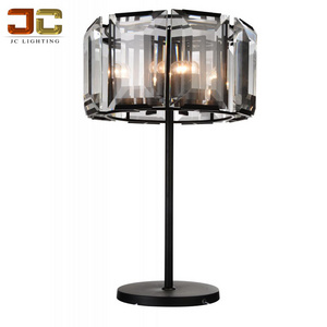 Luxury modern table lamp nordic glass with led light zhongshan bed side big table lamp cordless crystal chandelier table lamp