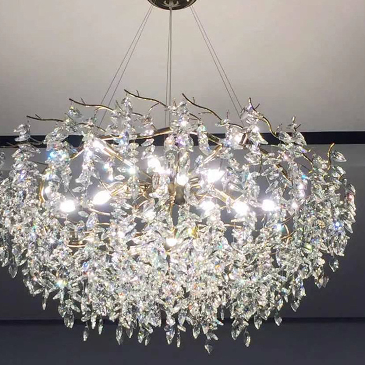 JC LIGHTING 360 light led chandelier round crystals lighting modern american house lamp custom design for entryway