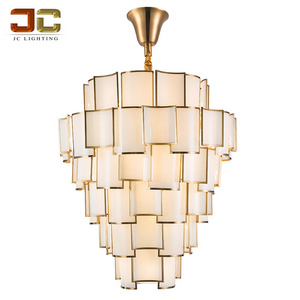 Northern Europe style double entry building large chandelier for revolving stair villa sitting room lamp