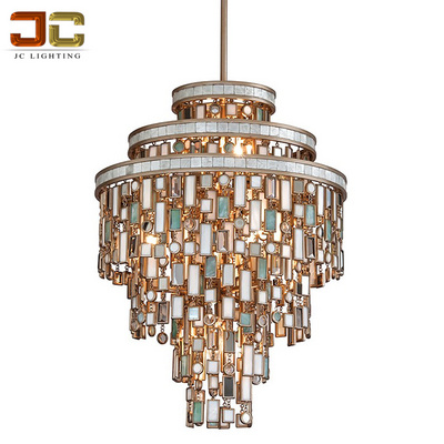 Modern design creative agate luxury pendant lighting living room chandelier